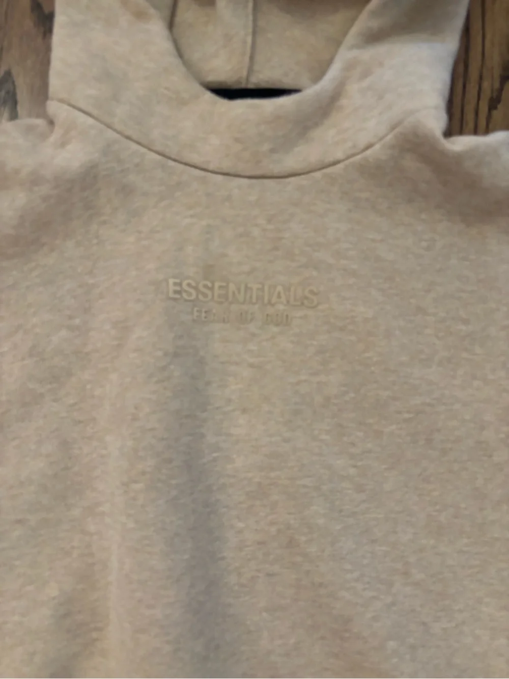 ESSENTIALS Fear of God Men’s Crewneck Hoodie in Sandstone Beige